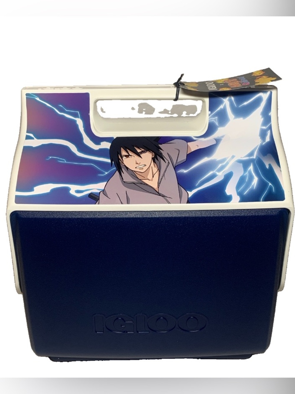 Anime Cooler 7 Qt Naruto Shippuden Sasuke Uchiha Blue Igloo Playmate NWT